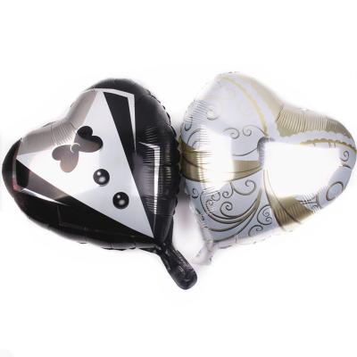 China Wholesale Romantic 18 Inch Inflatable Display Film Aluminum Foil Bouquet Flower Heart Shaped Balloons for sale