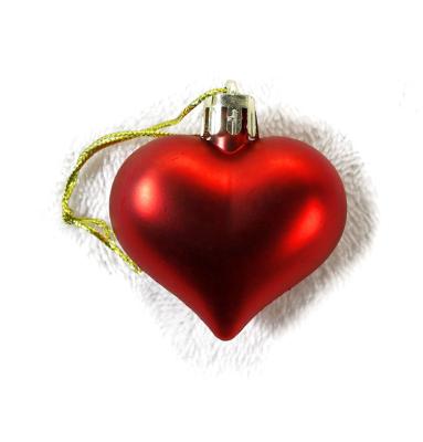 China Romantic Valentine's Day Plastic Heart Christmas Ornaments Custom Plastic Ball Bulk for sale