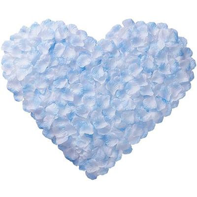 China Wholesale Romantic Valentine's Day Decoration Blue Artificial Dried Flowers Rose Petals from China for sale