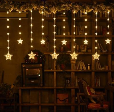 China Custom Curtain Icicle String Light Festoon Festival Holiday Lighting PVC Christmas Decorations LED String Light Valentine for sale