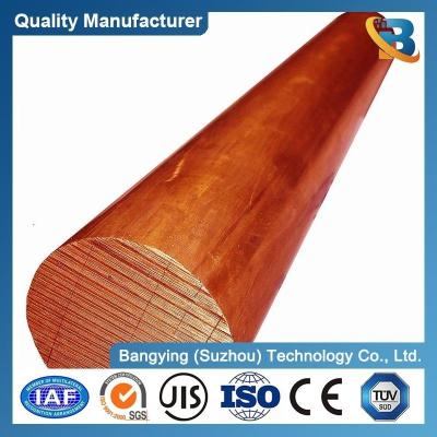 China Copper Flat Bus Bar / T1 Material Grade Copper Rod / ASTM Standard Copper Bar for sale