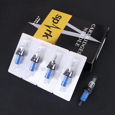 China Permanent hot sale 16pcs CARTRIDGE SPARK tattoo needles shockproof cartridge (0.35mm needle) 1205/07/09/11/15M1 for sale