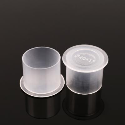 China 500pcs/bag 20mm XXL Clear Body Tattoo Ink Cup Individual Large Tattoo Ink Cups Standing Tattoo Supples for sale