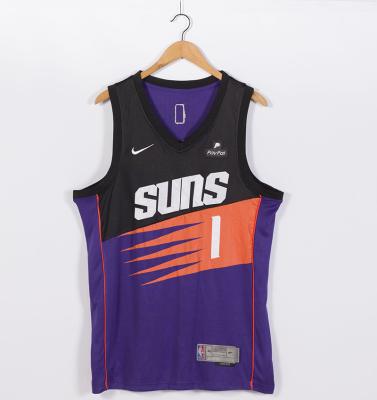 China 2022 Last Suns Basketball Player Paul Jersey 3 Booker 1 Suns Quilted Jersey Breathable for sale