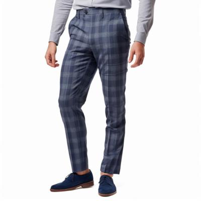 China Anti-wrinkle men check pajama fit tested pants for men solid type pants loose soft and stretchy designed comfort fit check pants for sale