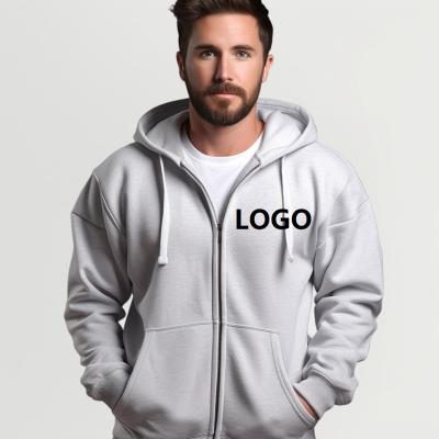 China 100% Cotton Custom Hoodies Unisex Anti-wrinkle High Quality Logo Design Heavy Oversized Blast 3D Printing Full Zip Up Streetwear Hoodie for sale