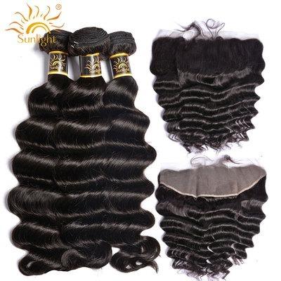 China Body Wave Hair Bundles Wholesale Brazilian Virgin Hair Bundle With Lace Closure, Cheap Grade 10a Loose Deep, Mink Brazilian Virgin Hair for sale