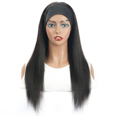 China 2021 New Arrival Hair Band Wig Machine Silky Straight Wigs Headband Natural Wave Hair Bangs for sale