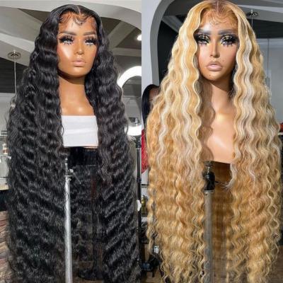 China Body Wave Blonde 613 Lace Wigs 100% Virgin Human Hair Lace Front,Brazilian Hair 613 Full Lace Wig,Curly Full Lace Hair Wig for sale