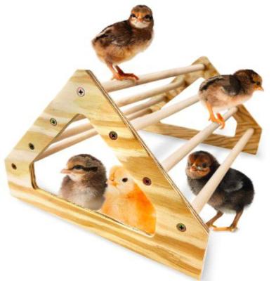 China Gym Stocked Chick Perch Strong Wooden Jungle Roosting Bar Chicken Toys for Cage and Brooder for Baby Chicks for sale