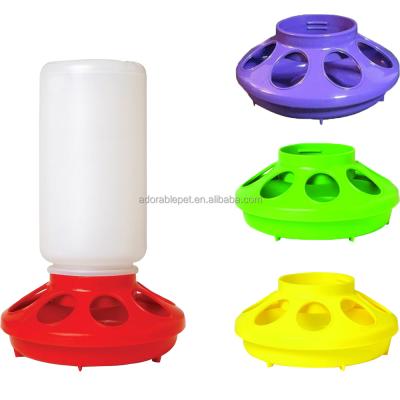 China Cleanable Plastic Chicks Waterer Feeder Set Chicken Drinker Feeder For Poultry Watering for sale