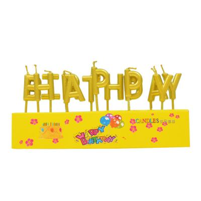 China Wholesale Decorative Relighting English Candle Letters Happy Birthday Candle for sale