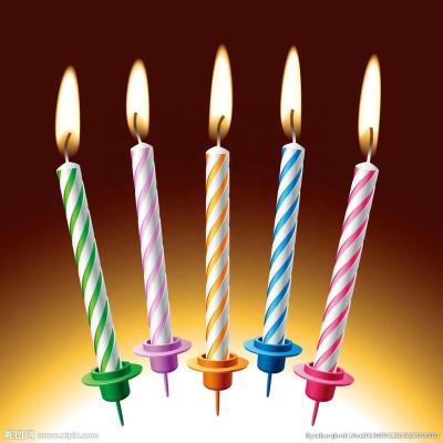 China Hot Selling Bulk Colorful Spiral Candle Relighting Birthday Cake Candle For Party for sale