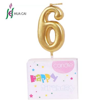 China Relighting Candle Factory Suppliers Gold Silver Number Shaped Age Birthday Cake Candle for sale