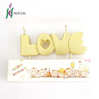 China Flameless Netting Multi Color Letter Shaped Birthday Wax Candles for sale