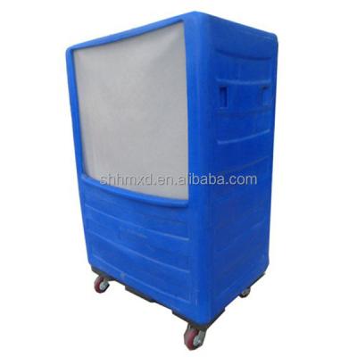 China Plastic Hotel Trolley Laundry Cage Trolley for sale