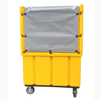 China Virgin Polyethylene (PE) Plastic Laundry Cart for sale