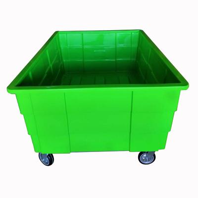 China Virgin Polyethylene (PE) Laundry Cart Plastic Canvas Cart , Bulk Laundry Truck for sale