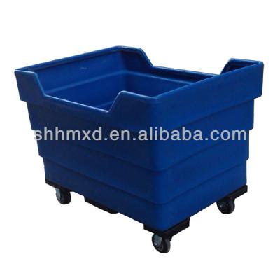 China WHEELED plastic laundry basket with wheels for sale