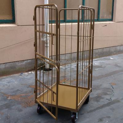 China Steel Hotel Trolley Laundry Roll Cage for sale