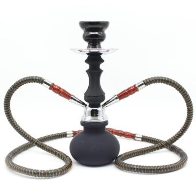 China Double Glass Hose Frosted Glass Hookah Shisha Smoking Pipe Hookah Full Set for sale