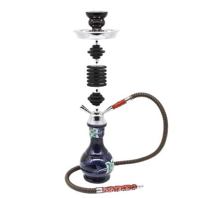 China Hot Selling Hookah 2 Hookah Metal Vase Shisha Shisha Wholesale Hookah Accessories Glass Sheesha Nargile Portable Pipe for sale