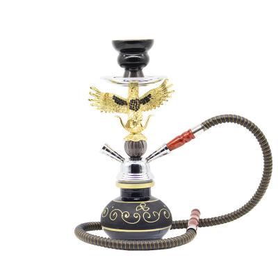 China Glass Hookah Eagle Decoration Hookah Shisha Pumpkin Wholesale Glass 2 Pipes For Smoking Portable Water for sale