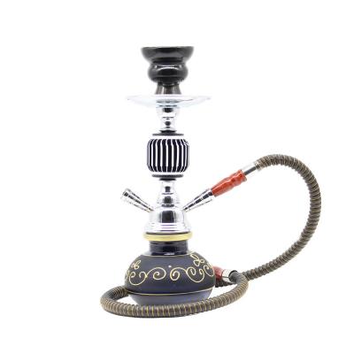 China Wholesale Two Hose Shisha Glass Hookah Set Straight Type Portable Hookahs Hookah for sale