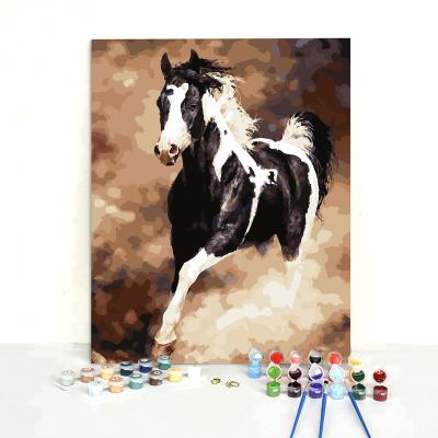 China Hot Sale Kids Digital Horse Painting Kit Custom Animal Abstract Oil Painting By Numbers for sale