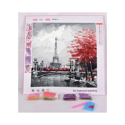 China CLASSIC Art Picture Eiffel Tower Paris 5D DIY Full Drill Diamond Painting For Wall Decor for sale