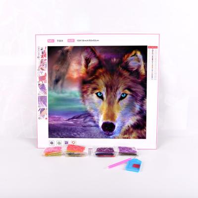 China Hot Sale 30x40cm CLASSIC Custom Animal Round 12x16inch Full Beads Drill 5d Diy Diamond Painting Wolf Animal for sale