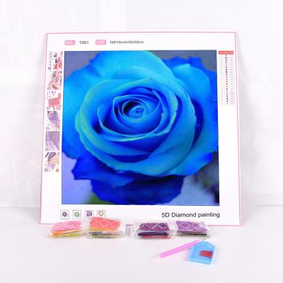 China CLASSIC Custom Square 5d Full Drill 5D Rhinestone Mosaic Diamond Painting Flowers for sale