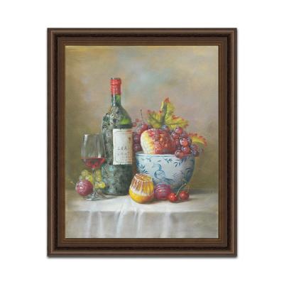 China Wholesale Classical Wine Bottle Still Life Da Swamp Oil Painting Reproduction From China for sale