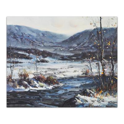 China Impressionist hand painted bleak winter landscape oil painting for home decoration for sale