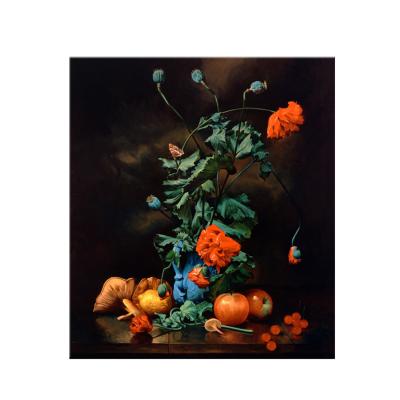 China Realistic Mesuem Quality Custom Handmade Painting Realistic Flower Still Life Oil Gasp for sale