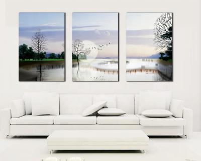 China Modern Home Wall Art Beautiful Scenery Painting HD Decor Abstract 3 Sets Pictures Canvas Print for sale