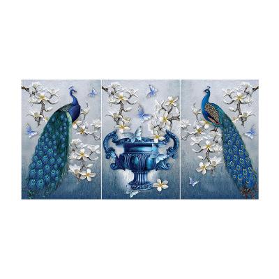 China High Quality Modern Peacock Picture Wall Hanging Art Oil Painting Digitally Printed On Canvas for sale