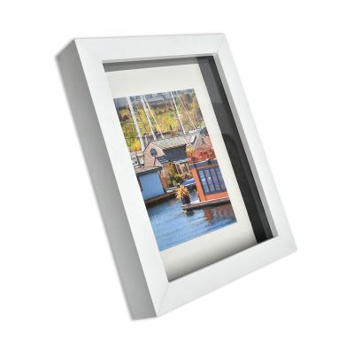 China Custom Modern Style 3d Art White Deep Shadow Box Picture Baby Frames for sale