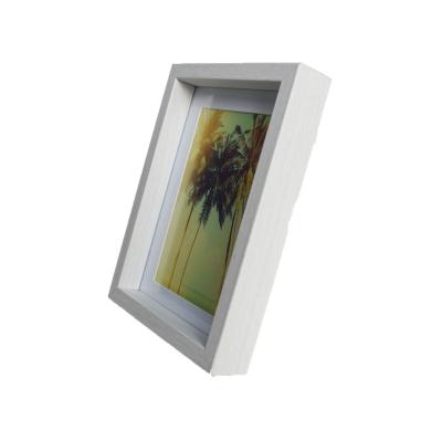 China 3d display wooden 6x6 8x8 9x9 deep shadowbox frame wholesale white photo picture frames for sale