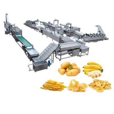 China Potato Chips Finger Frozen French Fries Small Scale Vegetable Processing Plant 200kg/h Making Machine Production Line With Automatic for sale