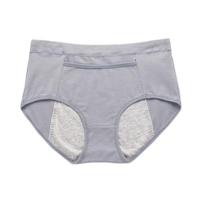 China Breathable Plus Size Period Panties Cotton Period Underwear Mid Waist Leakproof Physiological Underwear for sale