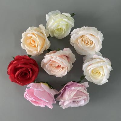 China Romantic Silk Flowers Wedding Silk Rose Flower Panel For Home Party Decor Artificial Flower Arrangement Flower Head Decoration for sale