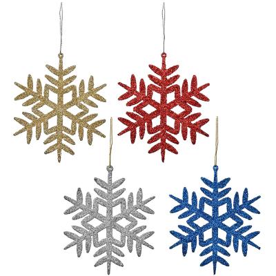 China Christmast Ornament New Product Christmas Tree Decoration Snowflake Flakes Christmas Scene Decoration for sale