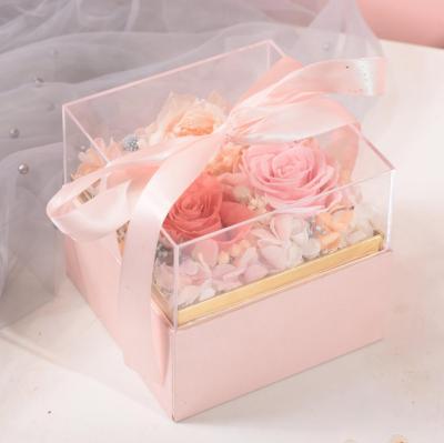 China Fashional Wholesale Valentine Christmas Eternal Flower Preserved Roses Valentine Gift Box for sale