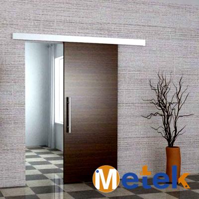 China Modern Aluminum Alloy Barn Door Slab Door Hardware Flat Sliding Door System for sale