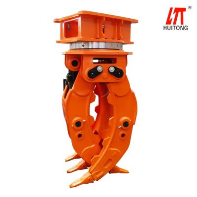 China Heavy Duty Excavator Rotating Grapple Superior Wood / Tree / Tock Grabber For 2-40 Ton Excavators for sale