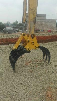 China Mechanical Excavator Log Grapple , 5-60T Excavator Wood Grapple Long Work Time for sale