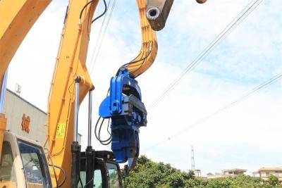 China HT 40Ton vibro hammer in excavator with extend boom and arm driving 18m sheet pile for sale