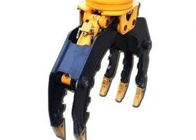 China Komatsu PC200 Excavator Hydraulic Rotating Grapple Q690D Material for sale