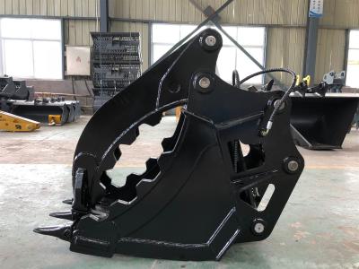 China Customized Size 22Ton 1.0M3 Excavator Hydraulic / Manual Thumb Bucket High Efficiency Wood Grable Hot Sale Product for sale